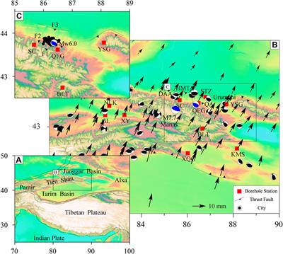 Seismogenic Faulting of the 2016 Mw 6.0 Hutubi Earthquake in the Northern Tien Shan Region: Constraints From Near-Field Borehole Strain Step Observations and Numerical Simulations